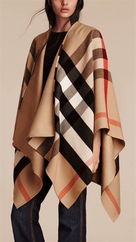 burberry plaid cape|burberry poncho for women.